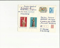 Enveloppe Timbrée Flamme De Mr Polyak Oszkarné A Budapest Hongrie  Adressé A Mr Mme Barray Ph  A Bonsecours  76 - Storia Postale