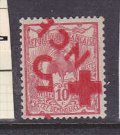 NOUVELLE CALEDONIE N° 110 + 5C S 10C AU PROFIT DE LA CROIX ROUGE SURCHARGE RENVERSÉE NEUF SANS CHARNIERE - Unused Stamps