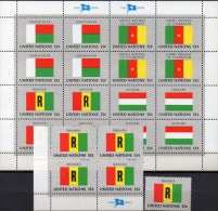 UNO 1980 Flagge Ruanda New York 362,4-Block+Kleinbogen ** 5€ Bloque Hoja Bloc M/s United Nation Flags Sheetlet Bf RWANDA - Ungebraucht