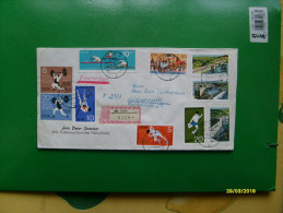 REGISTERED Mail  10 Different Stamps Olypic Games European Championship  Talsperre Spremberg - Briefe U. Dokumente