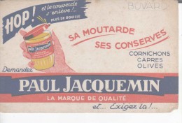 BUVARDS-PUB-MOUTARDE PAUL JACQUEMINCOUVERCLE HOP-13,5 Cm X 21 Cm- - Senf