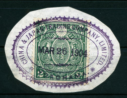 A2635) Japan Fiscal Stamp Yokohama 03/26/1904 - Oblitérés