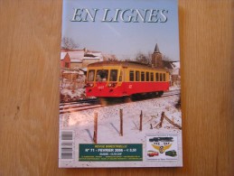 EN LIGNES Revue Ferroviaire N° 71 Travaux TGV Wagon Plat Euro 4000 Wegmann CFL SNCB NMBS Chemins Fer Train Autorail Rail - Chemin De Fer & Tramway