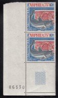 St Pierre Et Miquelon 1975 MNH Sc C57 Margin Pair 4fr Stamp Of 1909, Codfish, ARPHILA Emblem - ARPHILA 75 - Unused Stamps