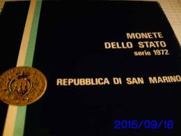 SAN MARINO - ANNO 1972 - DIVISIONALE 8 MONETE  SERIE ANNUALE FDC - San Marino