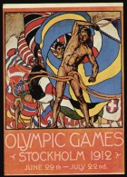 Netherlands 1972 - Stockholm Olympic Games 1912 Vintage Poster Postcard, Sweden Olympics - Jeux Olympiques