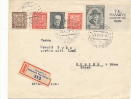 I2441 - Czechoslovakia (1937) Sumperk 1 - Mährisch Schönberg 1 / Rosice U Brna - Lettres & Documents