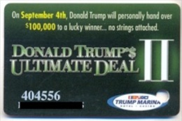Trump Marina Casino, Atlantic City, NJ, U.S.A., Older Used Slot Card, Trump-18 - Carte Di Casinò