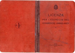 RRRarità-Libretto LICENZA Vendita Ambulante-anni´30-Complet O DelleMarche/pagine - Taxe