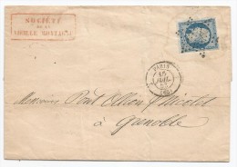 - Lettre - SEINE - PARIS - Etoile Muette S/TPND Présidence N°10 Seul S/L + Càd T.15 - 1852 - 1852 Luigi-Napoleone