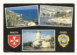 Cp, Malte, Gozo, Multi-Vues, Voyagée 1995 - Malte