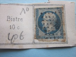 1850 > Timbre Classique De France N° 10  Cote:40 Euros >2éme Choix Sur Fragment Vendu En L´etat Voir Scan Louis Napoléon - 1852 Louis-Napoleon