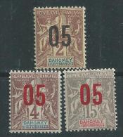 Dahomey N° 33 / 35  X  Type Groupe Surchargés Les 3 Valeurs  Trace De Charnière Sinon TB - Gebraucht