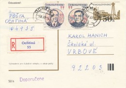 I2812 - Czechoslovakia (1983) 049 35 Ochtina (Shift Trim - Printing - Postal Postcard) - Postcards