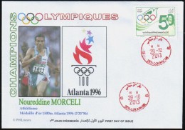 ALGERIE ALGERIA 2013  - FDC - Athletics - Gold Medallist - Algerian Olympic Committee  Morceli - Zomer 1996: Atlanta