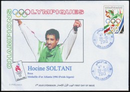 ALGERIE ALGERIA 2013  - FDC - Boxing - Gold Medallist - Olympics - Algerian Olympic Committee - Zomer 1996: Atlanta