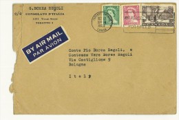 CANADA  - LETTERA VIA AEREA PER L'ITALIA - ANNO 1954 - Storia Postale