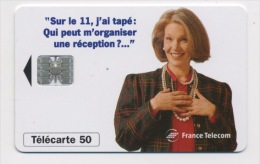 FRANCE - SUR LE 11 RECEPTION - 50 U  (USAGÉ) - 1996