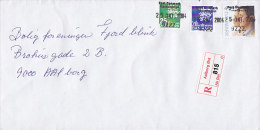 Denmark Registered Einschreiben AALBORG ØST Label 2004 Cover Brief To AALBORG Post Office "Planetcentret" Cds. - Briefe U. Dokumente