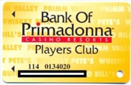 Primadonna Casino Resorts, Las Vegas, NV,  U.S.A., Older Used Slot Or Player´s Card, Primadonna-1a - Carte Di Casinò