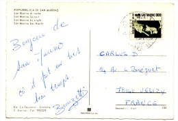 CP De SERRAVALLE Pour Velizy (1983) - Cartas & Documentos