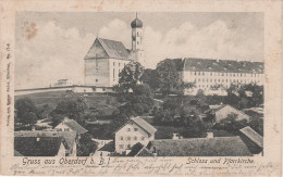 AK Gruss Aus Oberdorf B. B. Markt Marktoberdorf Schloss Und Pfarrkirche Kirche Sankt Martin - Kaufbeuren