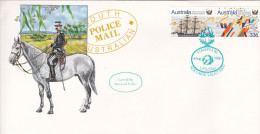 Australia  1986 Police Mail,Stampex U.P.U. Day.green Postmark Souvenir Cover - Storia Postale