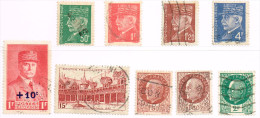 FRANCIA - 1941 - Y&T 494,499,508,514-8,521a... ......   	Timbres Oblitéré - Oblitérés