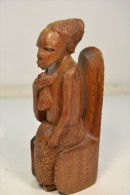 Statuette En Bois Sculpté Femme Africaine, Art Africain Afrique. - Arte Africano