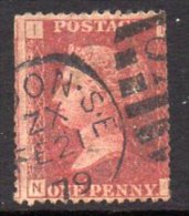 GB QV 1858-79 1d Plate 97, Corner Letters NI, Used - Used Stamps