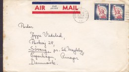 United States Airmail Label SHAW AIR FORCE BASE 1960 Cover Lettre SØVANG Sovang St. Magleby Amager Denmark - 2c. 1941-1960 Cartas & Documentos