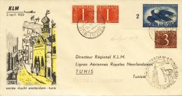 Eerste KLM Vlucht Amsterdam - Tunis (2 April 1959) - Briefe U. Dokumente