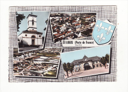 Carte 1960 SAINT LOUIS / Multivues : Gare,église St Louis,le Centre,lycée Technique - Saint Louis