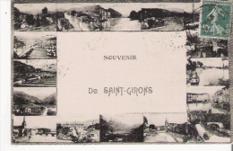 SOUVENIR DE SAINT GIRONS (CARTE FANTAISIE SOUVENIR PLUSIEURS VUES)  1924 - Varilhes