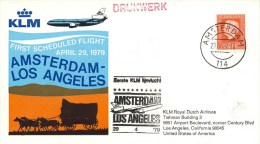 Eerste KLM Lijnvlucht Amsterdam - Los Angeles (29 April 1979) - Briefe U. Dokumente