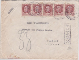 1943 - ENVELOPPE EXPRES De LILLE (NORD) Avec PNEUMATIQUE De PARIS - PETAIN - 1941-42 Pétain