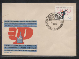 POLAND 1964 XXXIII INTERNATIONAL POZNAN TRADE FAIR COMMERATIVE COVER TYPE 2 BUILDING ARCHITECTURE - Lettres & Documents