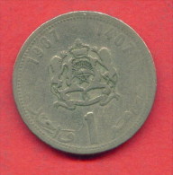 F3720 / - 1 Dirham - 1407 / 1987  -  Morocco Maroc Marokko  - Coins Munzen Monnaies Monete - Marokko