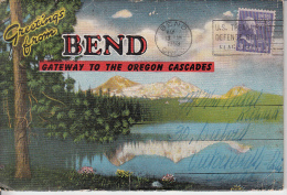 Original 1953 Souvenir Folder - Greetings From Bend Oregon - Good Condition - Stamp & Postmark - 2 Scans - Otros & Sin Clasificación