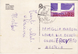 SAN MARINO  /   BRESCIA - Card _ Cartolina - Posta Aerea Lire 500 Isolato - Briefe U. Dokumente