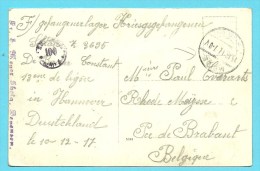 Foto-kaart Vanuit HANNOVER Met Stempel GEPRUFT, Met Als Aankomst Duitse Brugstempel MEISE - Kriegsgefangenschaft