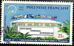 POLYNESIE FRANCAISE 25TH ANNIVERSARY OF SOUTH PACIFIC COMMISSION 21 FR STAMP ISSUED 1972 SG155  USED READ DESCRIPTION !! - Oblitérés