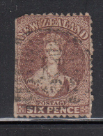 New Zealand Used Scott #36 6p Victoria, Red Brown Wmk: Large Star Perf: 12.5 - Used Stamps