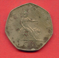 F3861 / - 50 New Pence - 1979 - Great Britain Grande-Bretagne Grossbritannien - Coins Munzen Monnaies Monete - 50 Pence