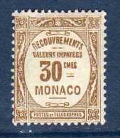 MONACO Taxe Porto 1924/1925 Yv 15 Mi 23 MLH * - Impuesto