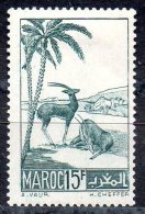 Maroc ; 1939 ; N°Y: 198 ; N*  ; " Gazelles "  ; Cote Y : 6.00 E. - Unused Stamps