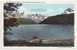 REDFISH LAKE, SAWTOOTH MOUNTAINS IDAHO SCENIC VIEW Vintage Postcard C1930s-40s - Sonstige & Ohne Zuordnung