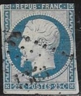 N° 10 FRANCE OBLITERE - Louis Napoléon 25c Bleu  1852 - 1852 Louis-Napoleon