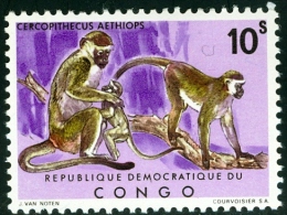 REPUBBLICA DEMOCRATICA DEL CONGO, ANIMALI,  SCIMMIE, 1971, FRANCOBOLLO NUOVO (MNH**), Scott 735 - Nuevas/fijasellos