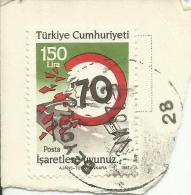 TURCHIA - TURKÍA - TURKEY 1987 TRAFFIC SAFETY SICUREZZA DEL TRAFFICO USED - Gebraucht